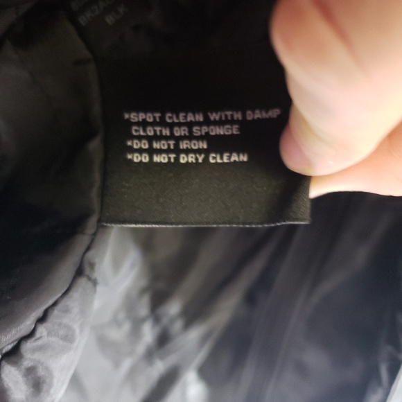 Men's Black Rivet faux vegan leather moto jacket - Picture 7 of 7